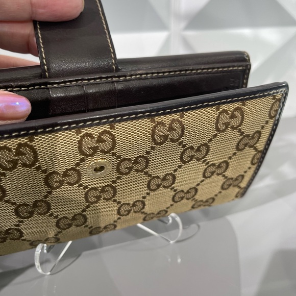 Authentic GUCCI GG Monogram Canvas Leather Heart Continental Full Length Wallet - Picture 4 of 15